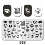 Cartoon Nail Art Stamping Plates 1+1=3