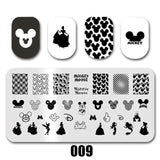 Cartoon Nail Art Stamping Plates 1+1=3