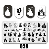 Cartoon Nail Art Stamping Plates 1+1=3