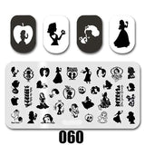 Cartoon Nail Art Stamping Plates 1+1=3