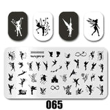 Cartoon Nail Art Stamping Plates 1+1=3