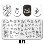 Cartoon Nail Art Stamping Plates 1+1=3