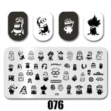 Cartoon Nail Art Stamping Plates 1+1=3