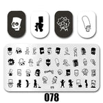 Cartoon Nail Art Stamping Plates 1+1=3