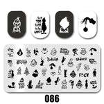 Cartoon Nail Art Stamping Plates 1+1=3