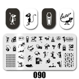 Cartoon Nail Art Stamping Plates 1+1=3