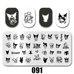 Cartoon Nail Art Stamping Plates 1+1=3