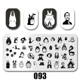 Cartoon Nail Art Stamping Plates 1+1=3