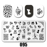 Cartoon Nail Art Stamping Plates 1+1=3