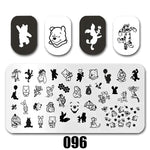 Cartoon Nail Art Stamping Plates 1+1=3