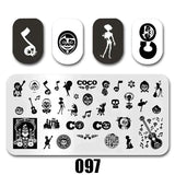 Cartoon Nail Art Stamping Plates 1+1=3