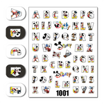 Cartoon 3D Nail Art Stickers 1+1=3