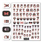 Cartoon 3D Nail Art Stickers 1+1=3