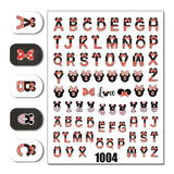 Cartoon 3D Nail Art Stickers 1+1=3