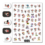 Cartoon 3D Nail Art Stickers 1+1=3