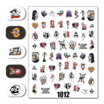 Cartoon 3D Nail Art Stickers 1+1=3