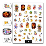 Cartoon 3D Nail Art Stickers 1+1=3