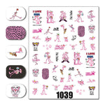 Cartoon 3D Nail Art Stickers 1+1=3