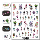 Cartoon 3D Nail Art Stickers 1+1=3