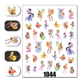 Cartoon 3D Nail Art Stickers 1+1=3