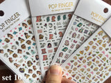 4pcs/set Cartoon 3D Nail Stickers