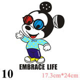 Cartoon Patches Stickers for Clothing 1+1=3