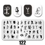 Cartoon Nail Art Stamping Plates 1+1=3