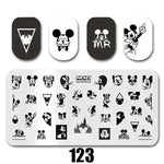 Cartoon Nail Art Stamping Plates 1+1=3