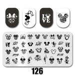 Cartoon Nail Art Stamping Plates 1+1=3