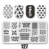 Cartoon Nail Art Stamping Plates 1+1=3