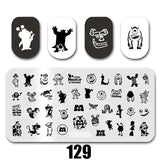 Cartoon Nail Art Stamping Plates 1+1=3