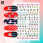 Cartoon 3D Nail Art Stickers 1+1=3