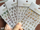 4pcs/set Cartoon 3D Nail Stickers