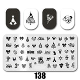 Cartoon Nail Art Stamping Plates 1+1=3