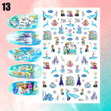 Cartoon 3D Nail Art Stickers 1+1=3