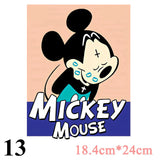 Cartoon Patches Stickers for Clothing 1+1=3