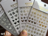 4pcs/set Cartoon 3D Nail Stickers