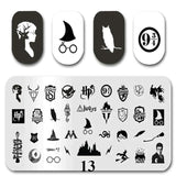 Nail Art Stamping Plates "The Wizarding World Of Magic" 1+1=3