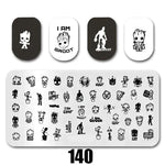 Cartoon Nail Art Stamping Plates 1+1=3