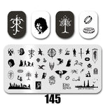 Cartoon Nail Art Stamping Plates 1+1=3