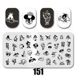 Cartoon Nail Art Stamping Plates 1+1=3