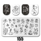 Cartoon Nail Art Stamping Plates 1+1=3