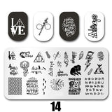 Nail Art Stamping Plates "The Wizarding World Of Magic" 1+1=3