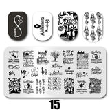 Nail Art Stamping Plates "The Wizarding World Of Magic" 1+1=3