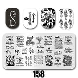 Cartoon Nail Art Stamping Plates 1+1=3