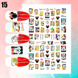 Cartoon 3D Nail Art Stickers 1+1=3