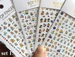 4pcs/set Cartoon 3D Nail Stickers