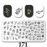 Cartoon Nail Art Stamping Plates 1+1=3