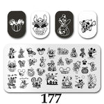 Cartoon Nail Art Stamping Plates 1+1=3