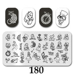 Cartoon Nail Art Stamping Plates 1+1=3